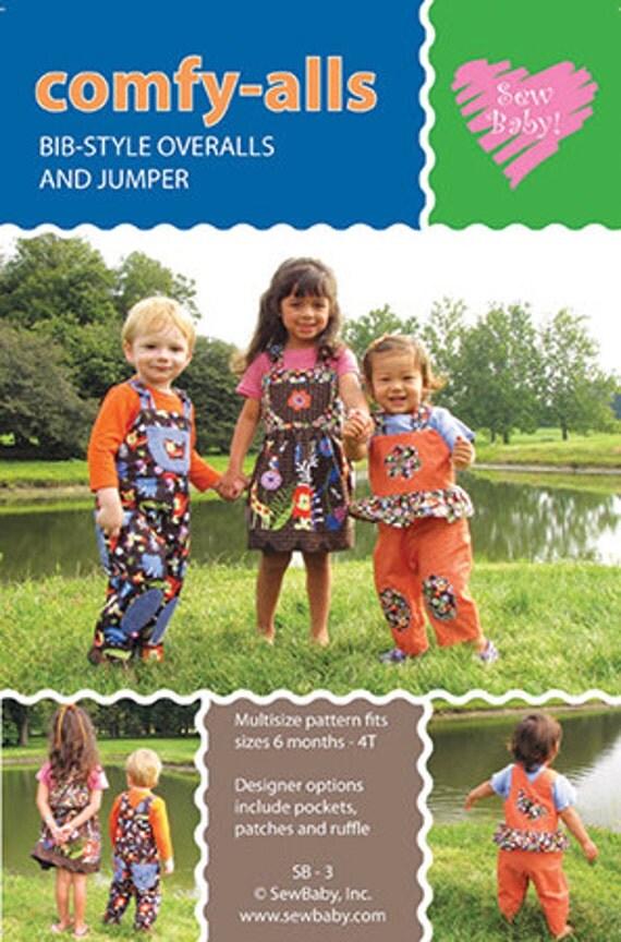 Bib-Style Overalls and Jumpers Pattern Comfy-Alls 6mos to 4T