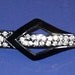 Vintage Art Deco Style Rhinestone Black Bakelite Brooch