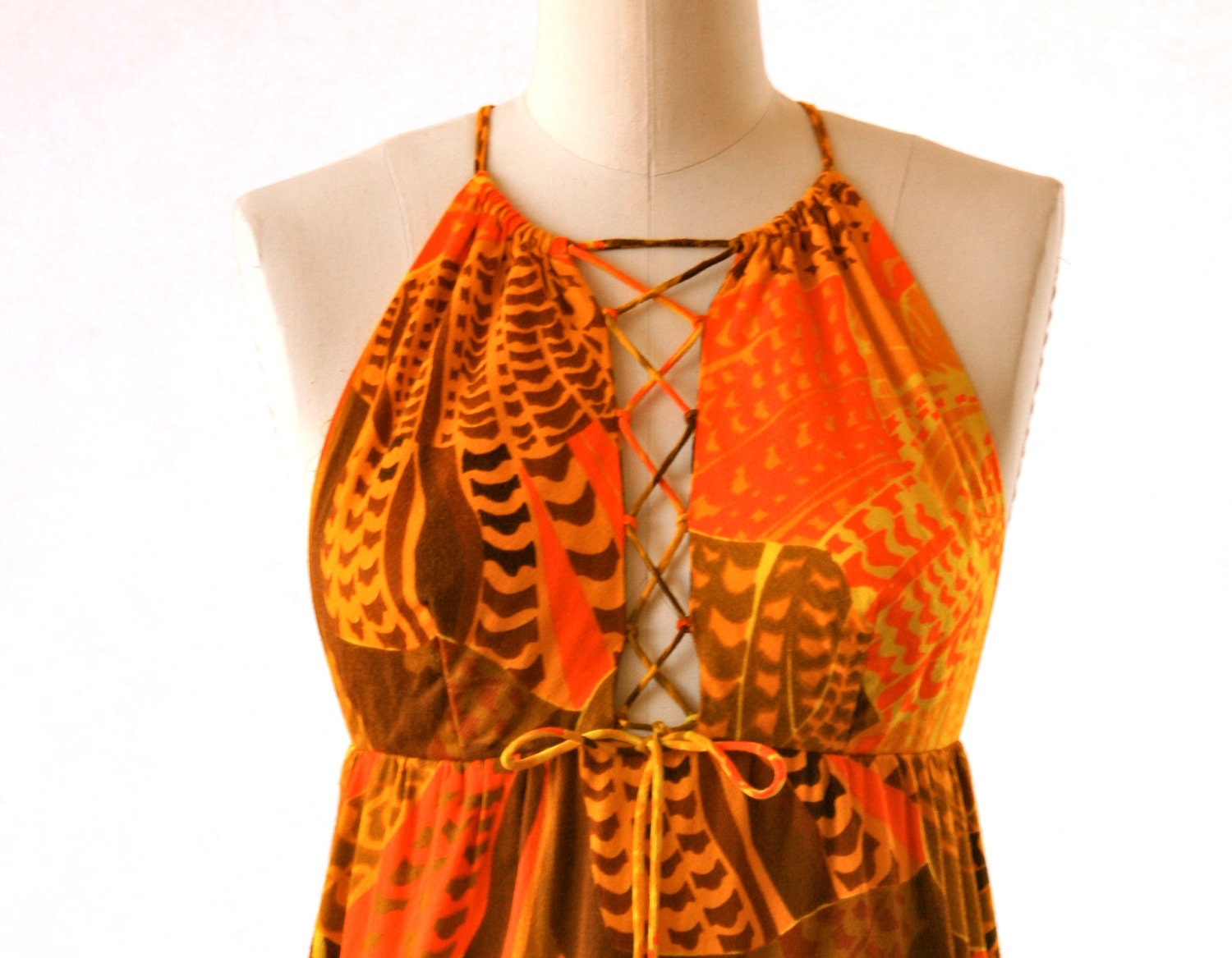Vintage 70s Hawaiian Dress Size 2 Small - 1970's