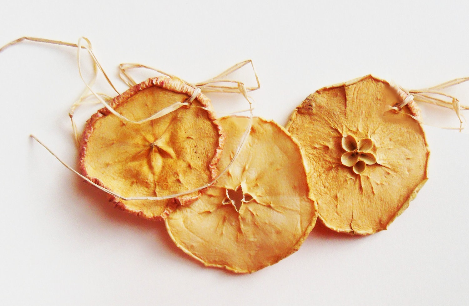 REAL Dried FRUIT Ornament, Orange, Pear, Apple, Fall Decor, 12 ornaments. Natural decorations. Made to order.