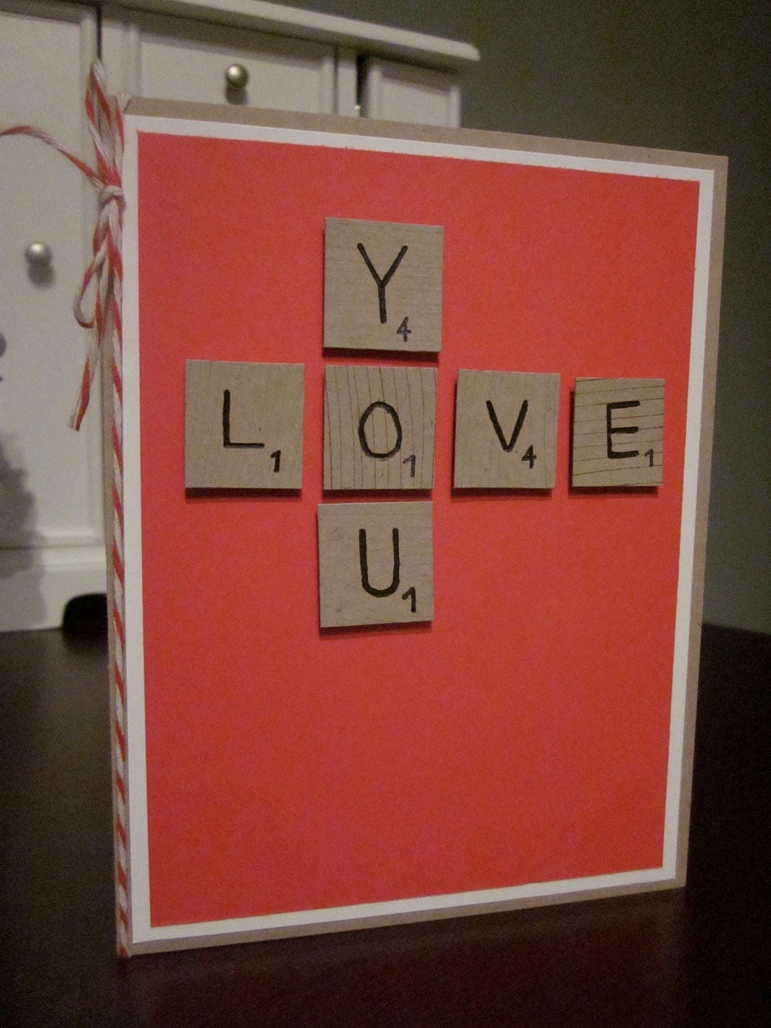 I Love You Card - Scrabble Tile Theme Card