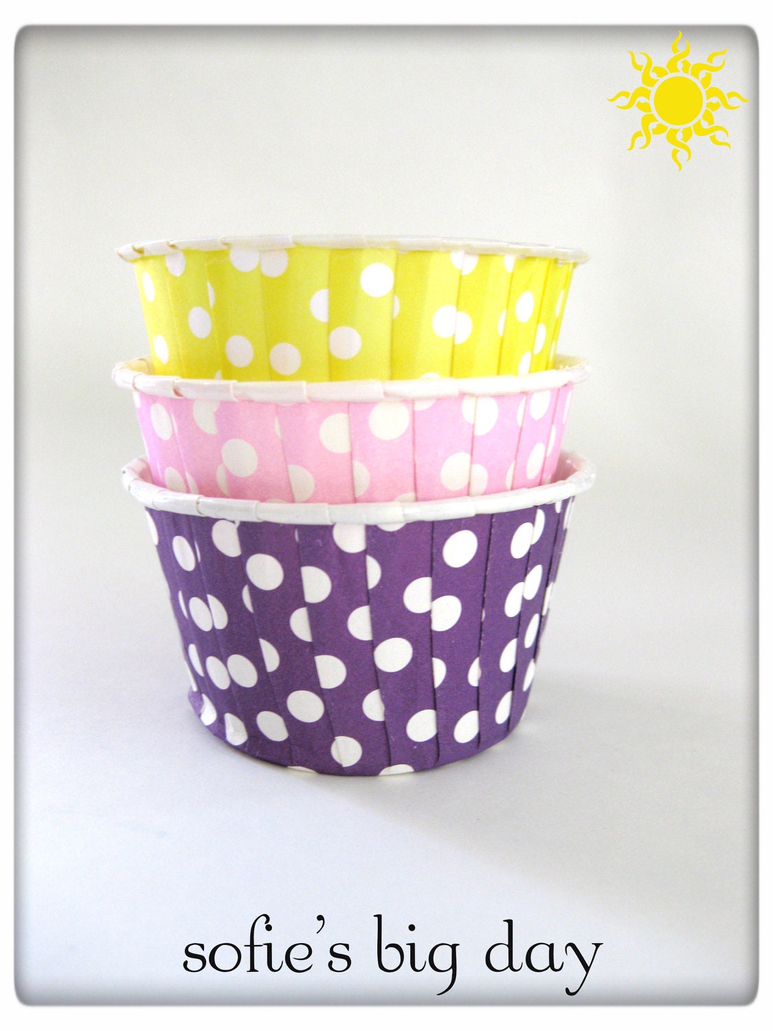 TANGLED/ RAPUNZEL Color Asortment- Polka Dot Cupcake Liners/ Candy Cups-Fruit Cups-20 count-ice cream cups-rapunzel Il_170x135