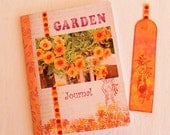 Garden Journal Notebook with Bookmark Altered Composition Book
