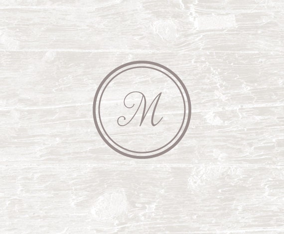 Custom Rubber Stamp, Custom Monogram, Wood Handled Stamp, Initial, Personalized Gift, Bridal Gift, Birthday Gift, Round