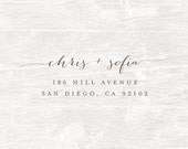 Custom Address Stamp, Wood handled Rubber Stamp, Calligraphy Stamp, Personalized Gift, Custom Address Rubber Stamp, Housewarming Gift