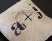 Personalize Your Own Burlap Ring Bearer Pillow