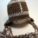 Newborn football ear flap hat. Ready to ship. Great photography prop.