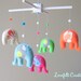 Baby Mobile - Crib Mobile - Elephant Mobile - Nursery Mobile - Elephant Baby Mobile