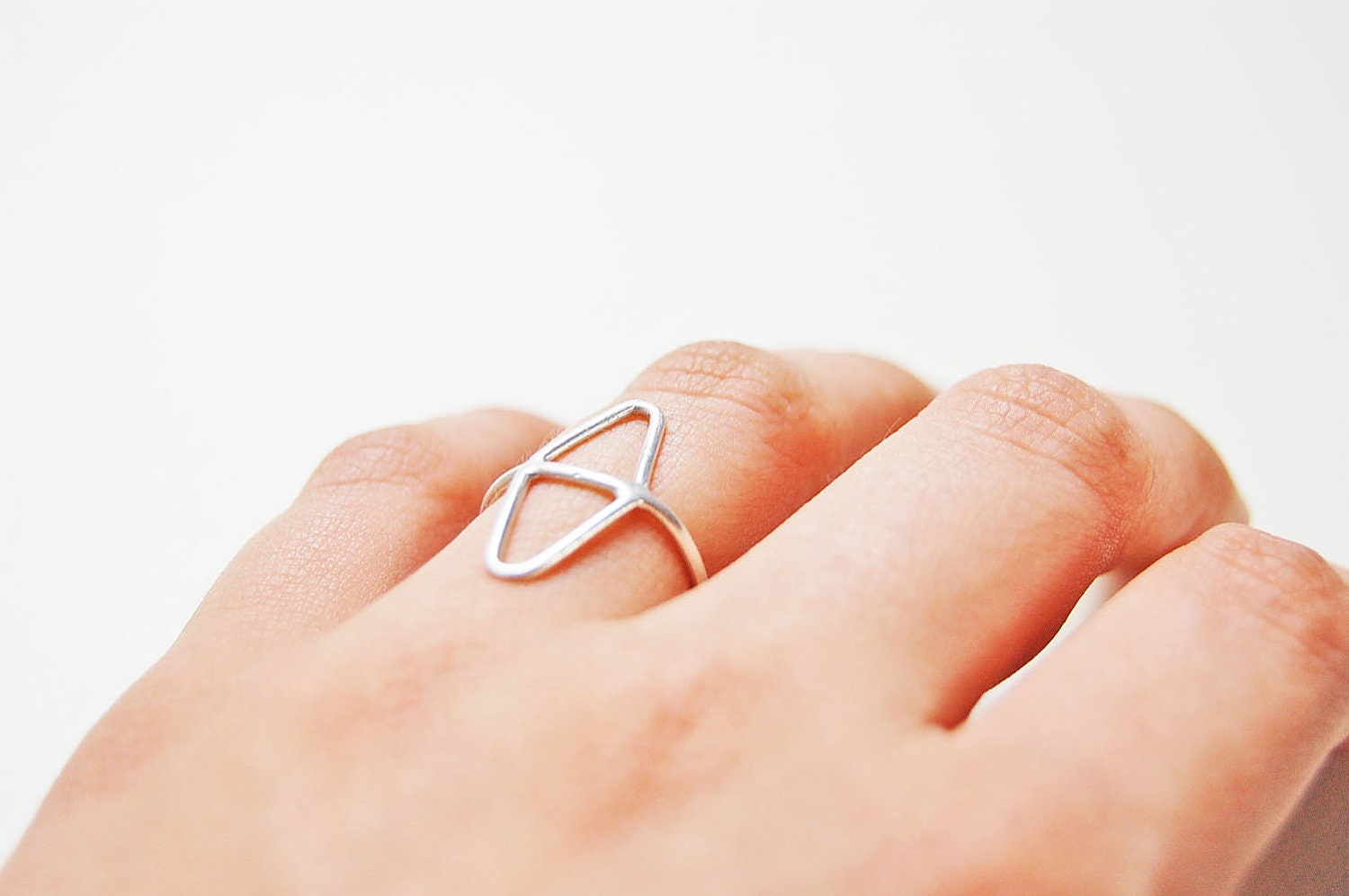 double point ring, silver