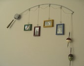 Fishing Pole Picture Frame - Metal Silver - 4 Frames
