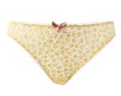 Yellow lace sheer panties