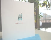 Valentine Couple Love Card - Wedding Card - Anniversary Card - Love Card - Love Home