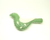 Mint green cottage chic bird magnet, number 185