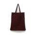 Bordeaux Leather Suede Tote Bag-OOAK