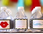Water Bottle Labels - from Gender Reveal Kit - PRINTABLE