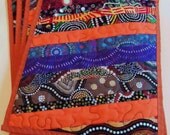 Quilted Aboriginal Place mats - Quilted Place mats -  Australian Table Place mats - Aboriginal Table Place mats -  Indigenous Place mats