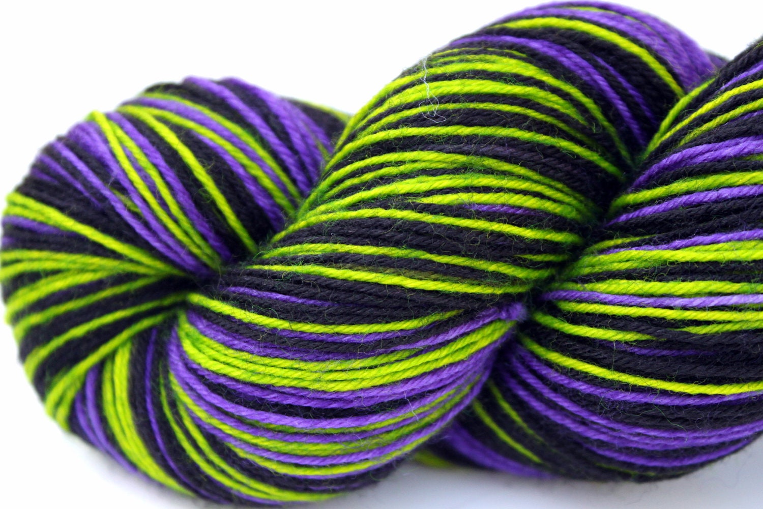 OCTOBER SOCK CLUB: Self Striping Sock Yarn, 75 Superwash Merino, 25 Nylon in "Wicked"