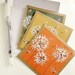 Dandelion Art Greeting Cards Set, Original Artwork Fall Colors, Autumn, Kraft, Blank Stationary, Dandelions