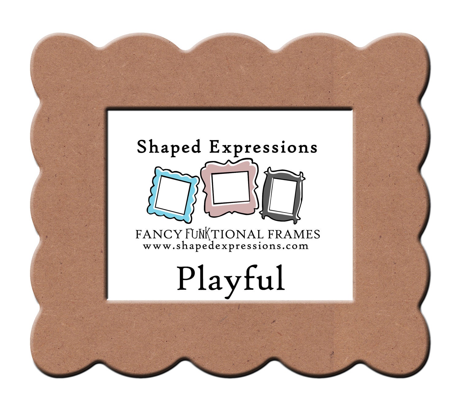 11x14 picture frame - Playful Unfinished - READY TO SHIP