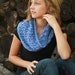 Vinca - Hand Knitted Lace Periwinkle Cowl