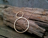 Maria Necklace / Brushed Gold Circles