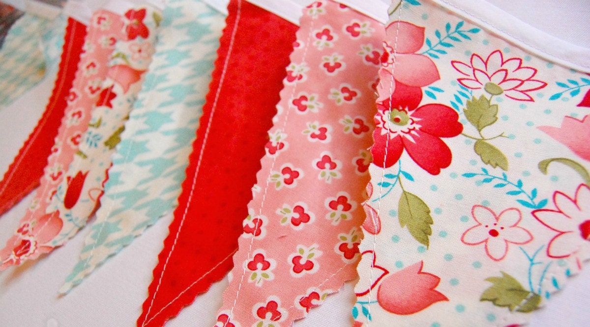 Vintage Modern Bunting Banner-Fabric Banner-Fabric Bunting-Flags-Pennants-Moda Vintage Modern