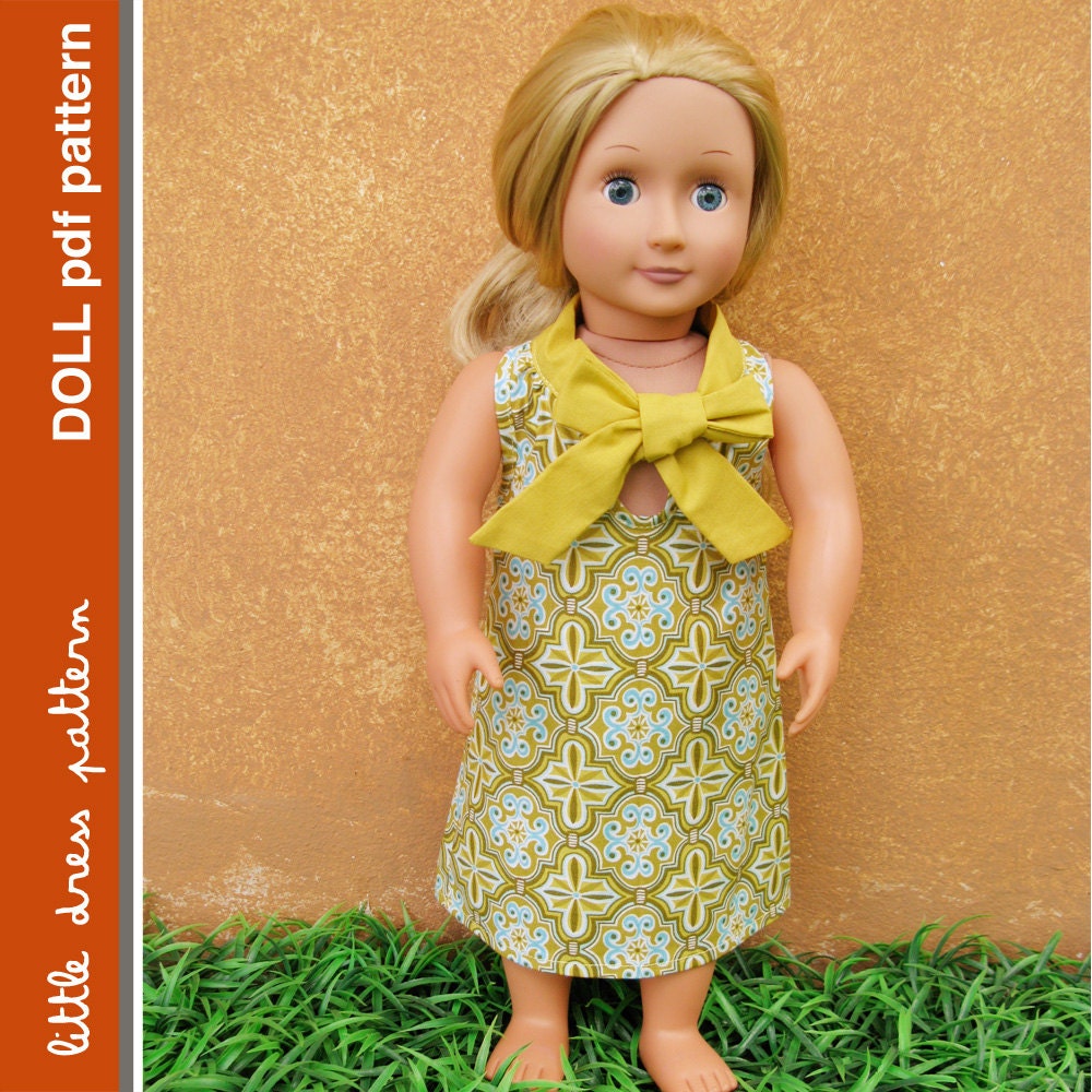 Sara Doll Dress - PDF Pattern - Doll Size 18 inch