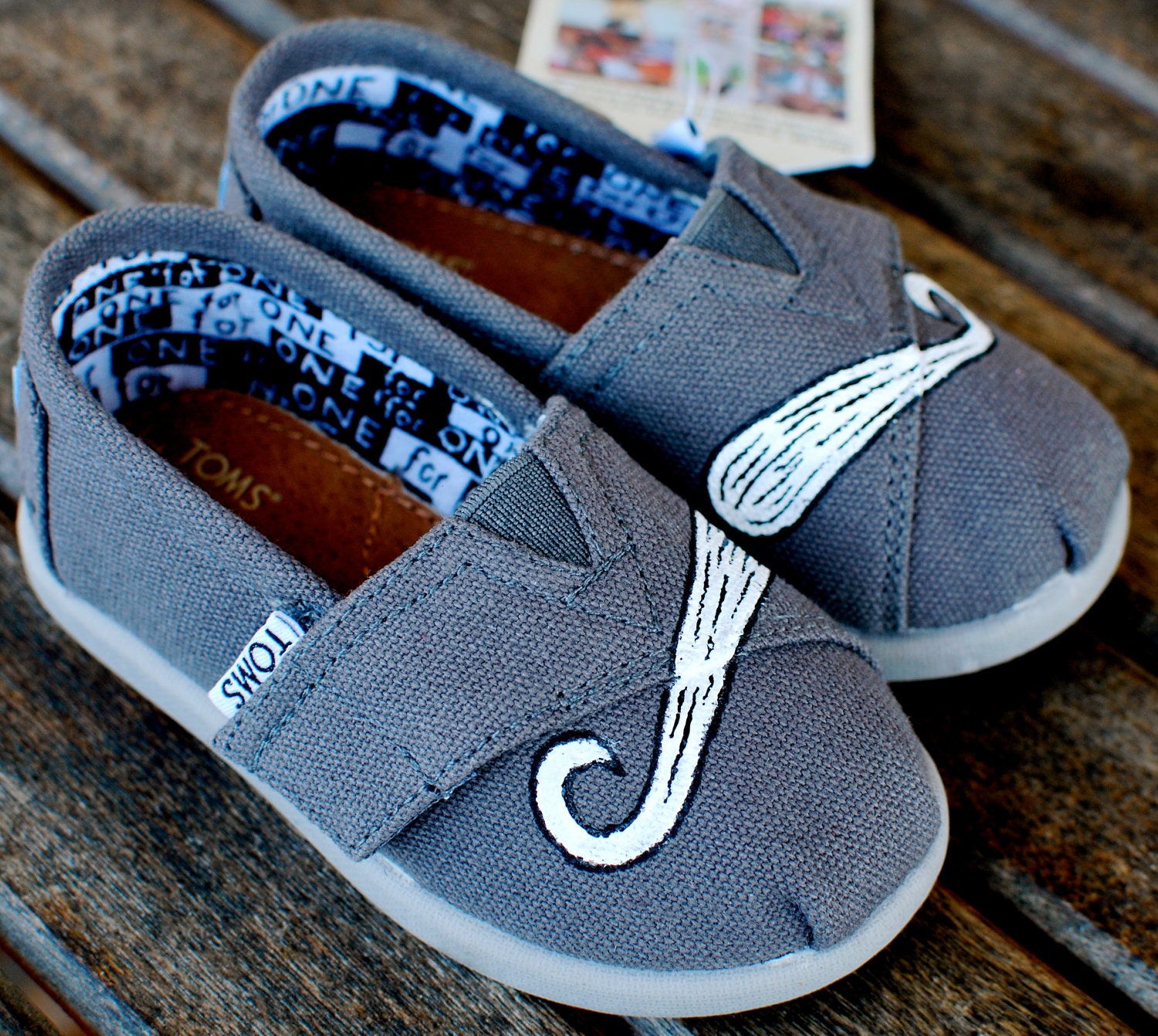 Ash Grey TINY Mustache TOMS