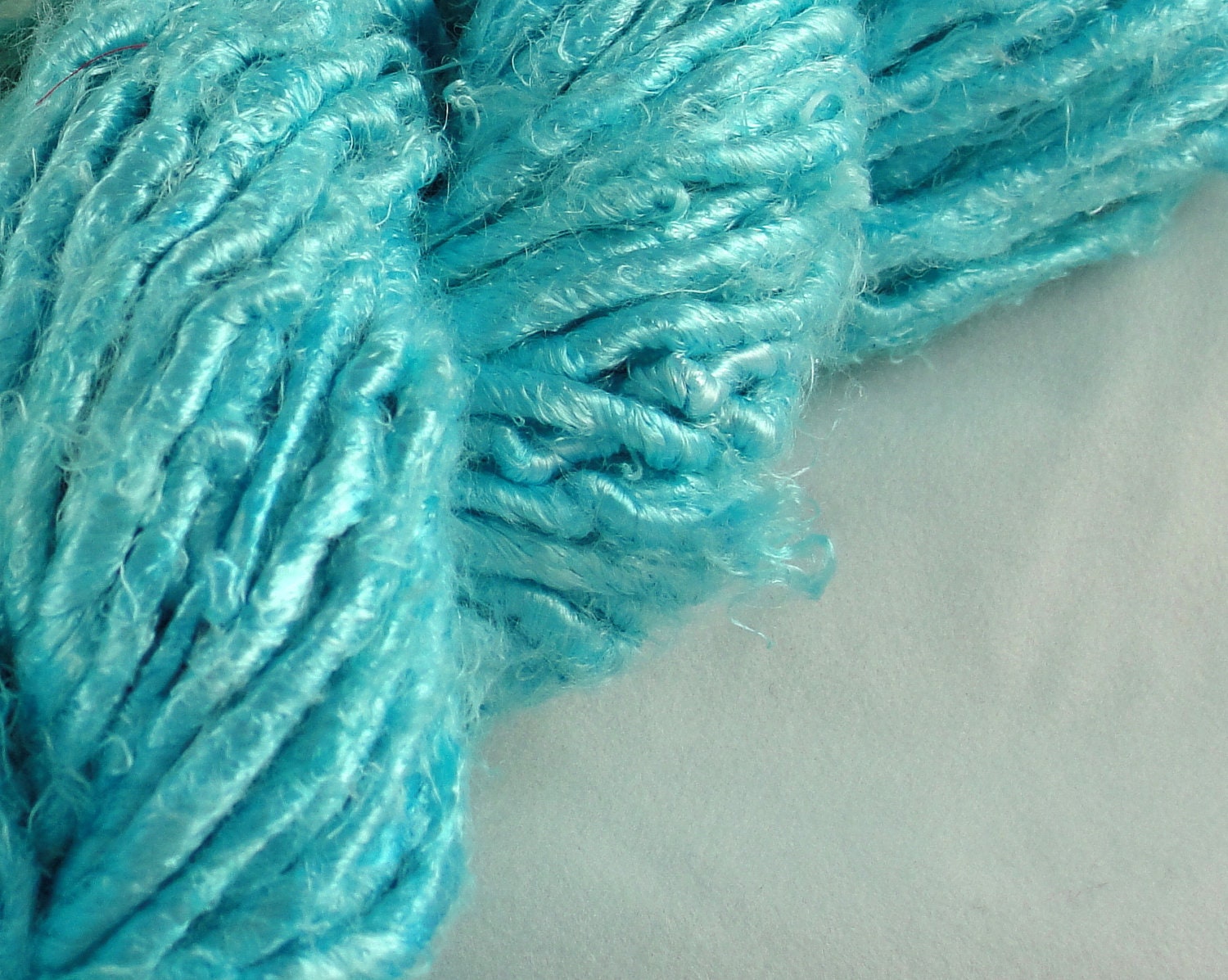 Banana Fiber yarn, art yarn, vegan, blue skies