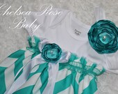 Baby Girl Onesie Dress, Baby Girl Dress, Chevron print, Designer Sleep Gown, Layette, Baby Nightgown, Newborn Sleep Sack, Baby Girl Onesie
