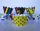 24 Mini Super Hero Cupcake Wrappers Il_170x135