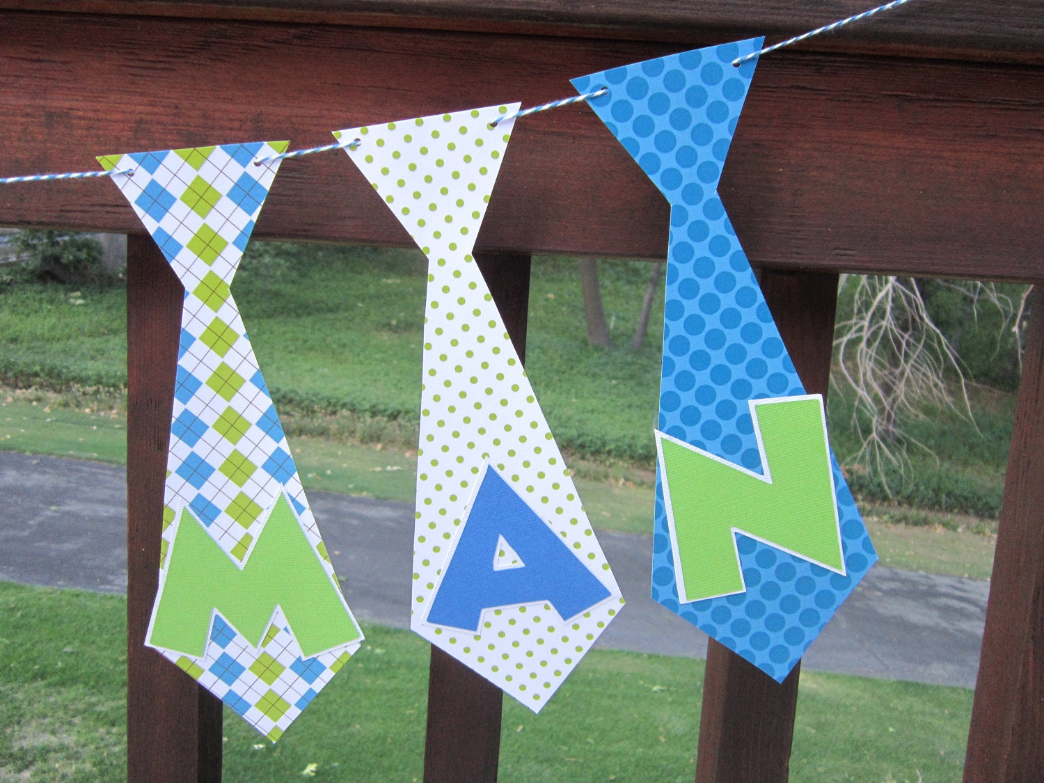 Little Man Baby Shower Tie Name Banner Il_570xn