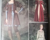 Medieval Renaissance Costume Dress Pattern, Simplicity 1773, Sizes 6-14