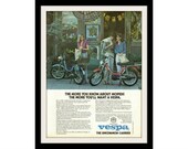 VESPA 1980 Grande Piaggio Moped Ad, Vintage Advertising Wall Art Decor Print