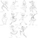 Printable Coloring Book DANCIN'