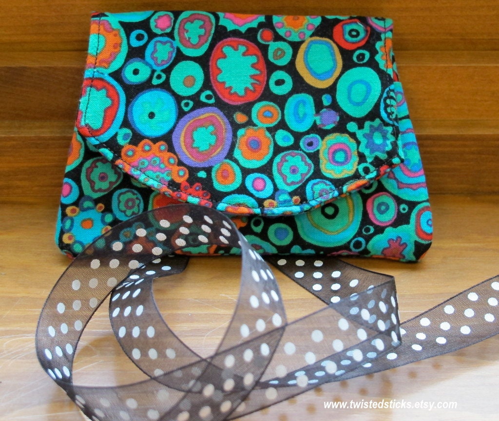 Credit Card Wallet, Cotton Credit Card Wallet, Kaffe Fassett Fabric - twistedsticks
