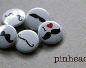 Set of 5 Mustache Pins
