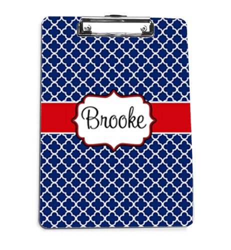 Custom Personalized Clipboard Red and Blue - Any Color