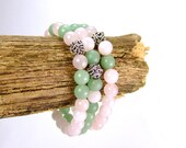 Heart Chakra Bracelet Set for Love and Compassion, Zen Bracelet