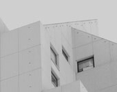 8x10 - Concentration City - Modern Urban Photography, Black and White Art Print, Abstract Architecture, Grey Minimalist