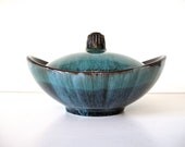 Mid Century Art Pottery Dish w/ Lid -  Blue Mountain