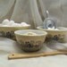 Vintage pyrex set, Homestead pattern, 3 piece set