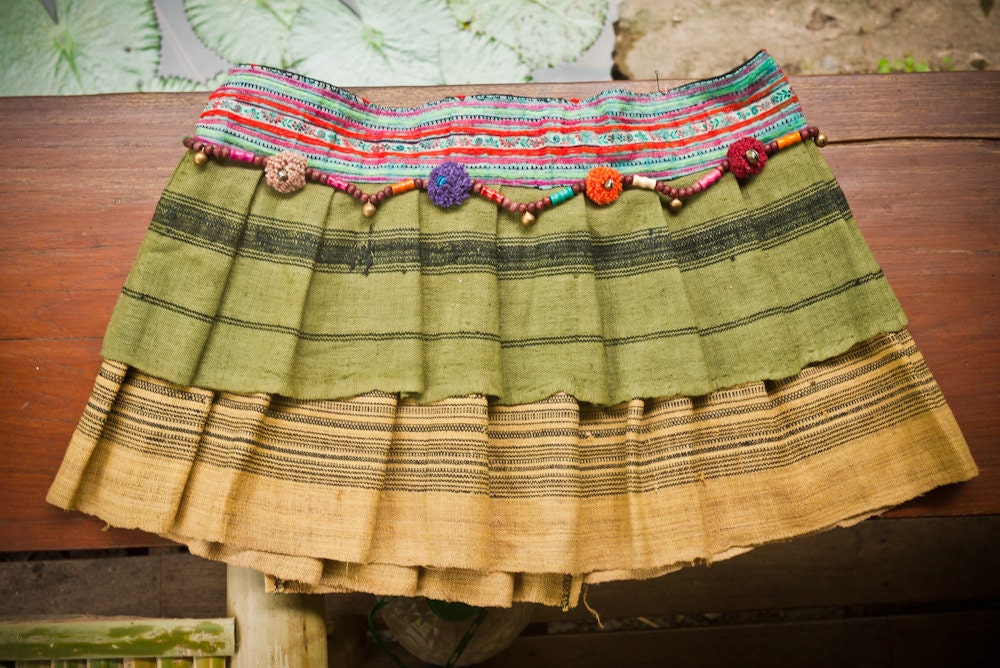 Dharma Tribal Hemp Mini Skirt