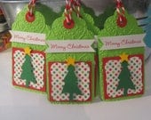 Christmas gift tag embellishments Merry christmas tree