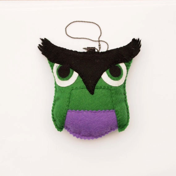 Hulk Felt Owl Ornament