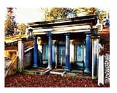 Gothic Dark Art, Roman Spendor, Cemetery Architecture, Victorian Cemetery Crypt, 5x7 Virginia Fine Art Print