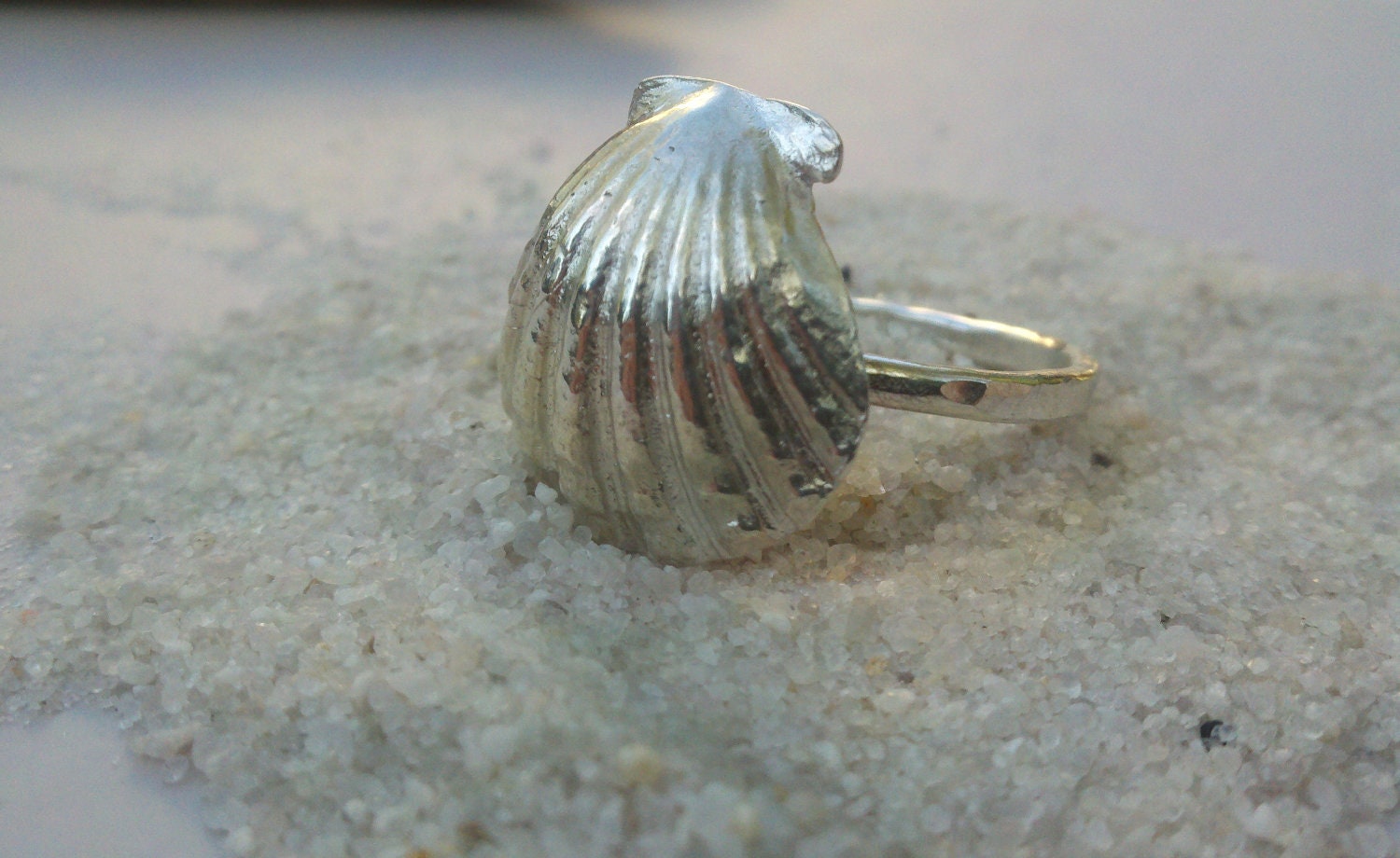 Sterling Silver Ring, Fine SIlver Ring, Sunrise Shell, Sunrise Shell Ring, Sterling Silver Sea Shell, Hawaii