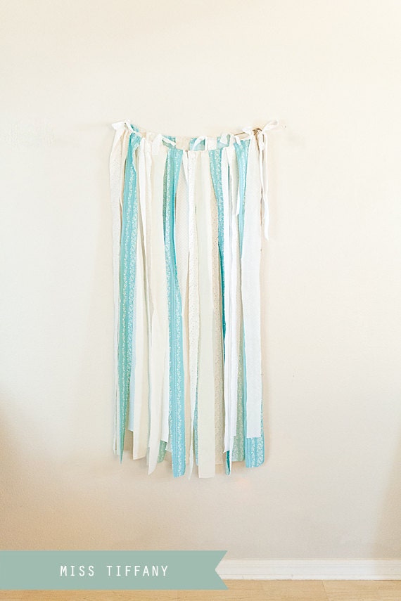 Turquoise Fabric Backdrop Streamers