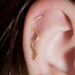 14K YELLOW GOLD: Unsteady Ground - Wave Cartilage Earring