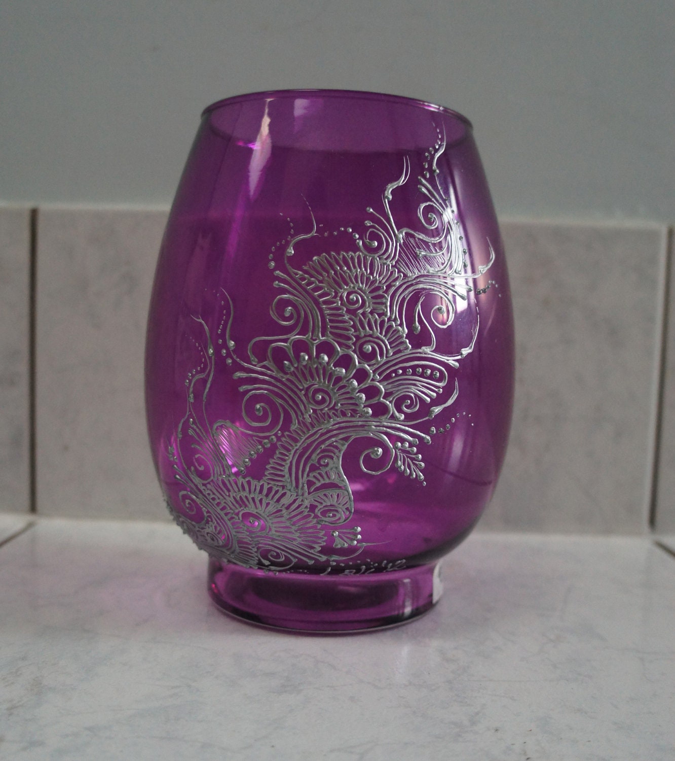 Purple Candle Holders